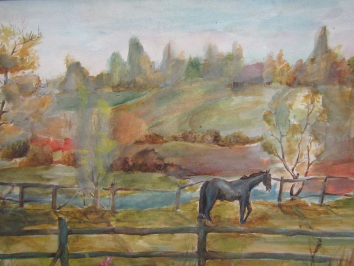 Пейзаж с лошадкой