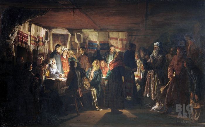 Приход колдуна на крестьянскую свадьбу--1875